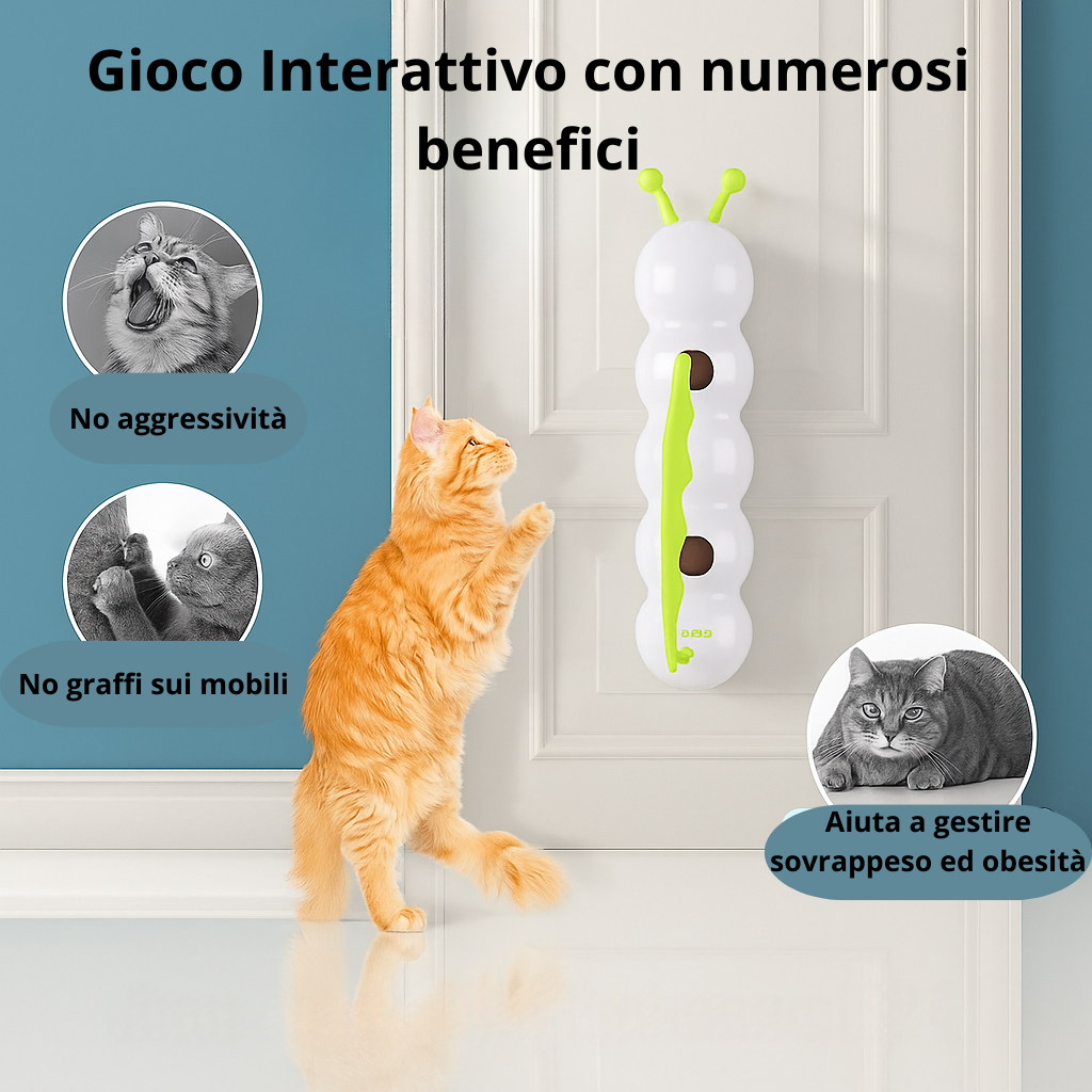 Bruco interattivo per gatti
